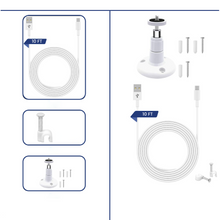 Load image into Gallery viewer, Wall Mounting Kit for KENT CamEye HomeCam 360 Camera | Multiple Installations - Surface/Wall/Ceiling |10 ft USB Cable