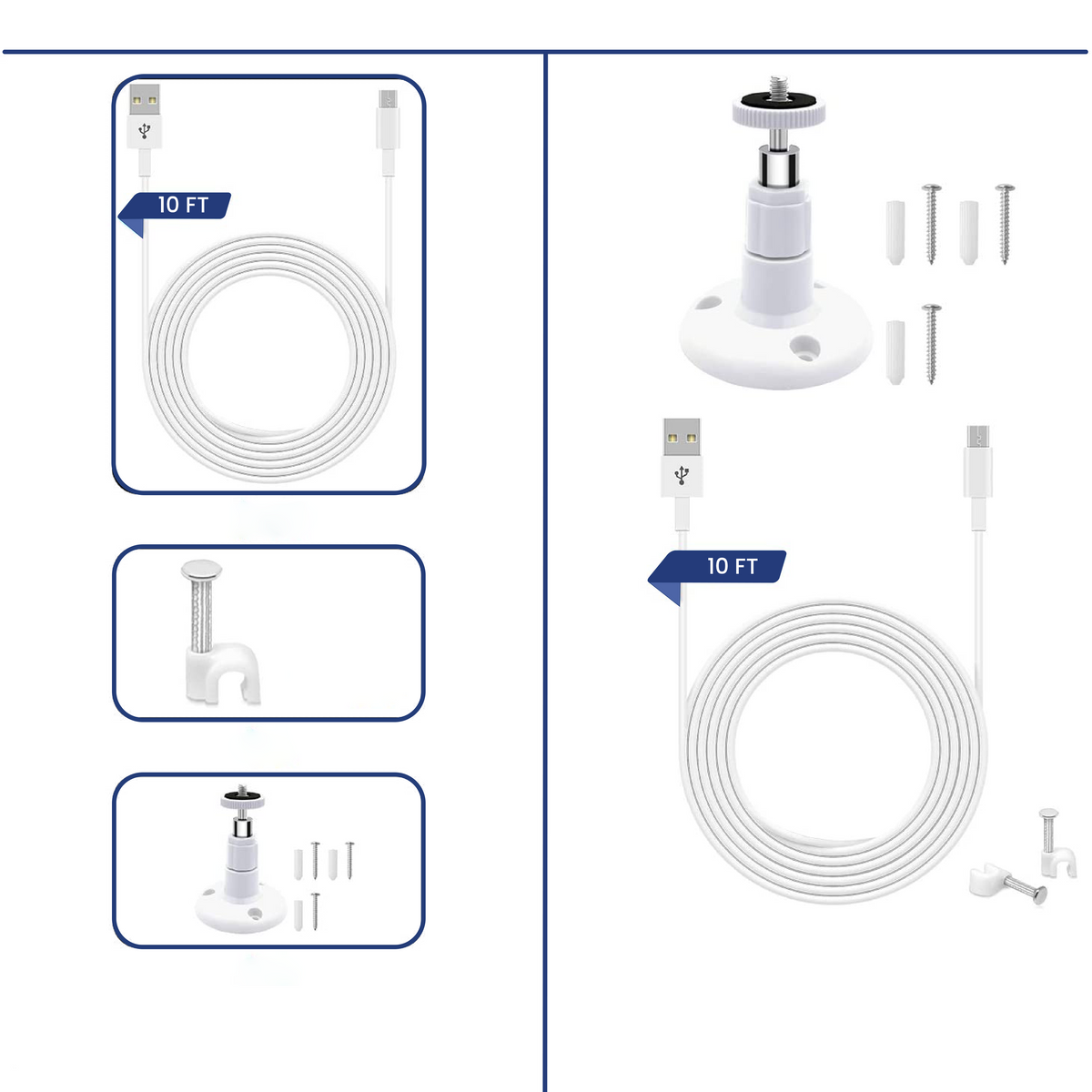 Wall Mounting Kit for KENT CamEye HomeCam 360 Camera Multiple Instal