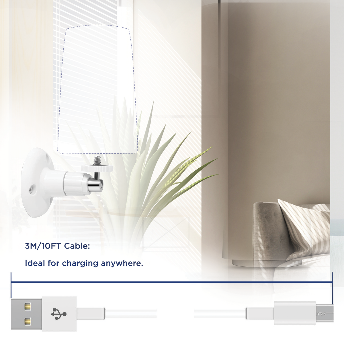 Wall Mounting Kit for KENT CamEye HomeCam 360 Camera Multiple Instal